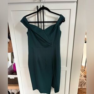 Amazon Off the Shoulder Teal Dress